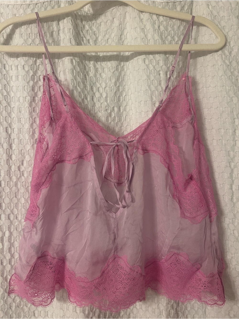 SKIMS Sheer Pink Lace Trim Top & Short SET - Large - Like New!! - Picture 5 of 9
